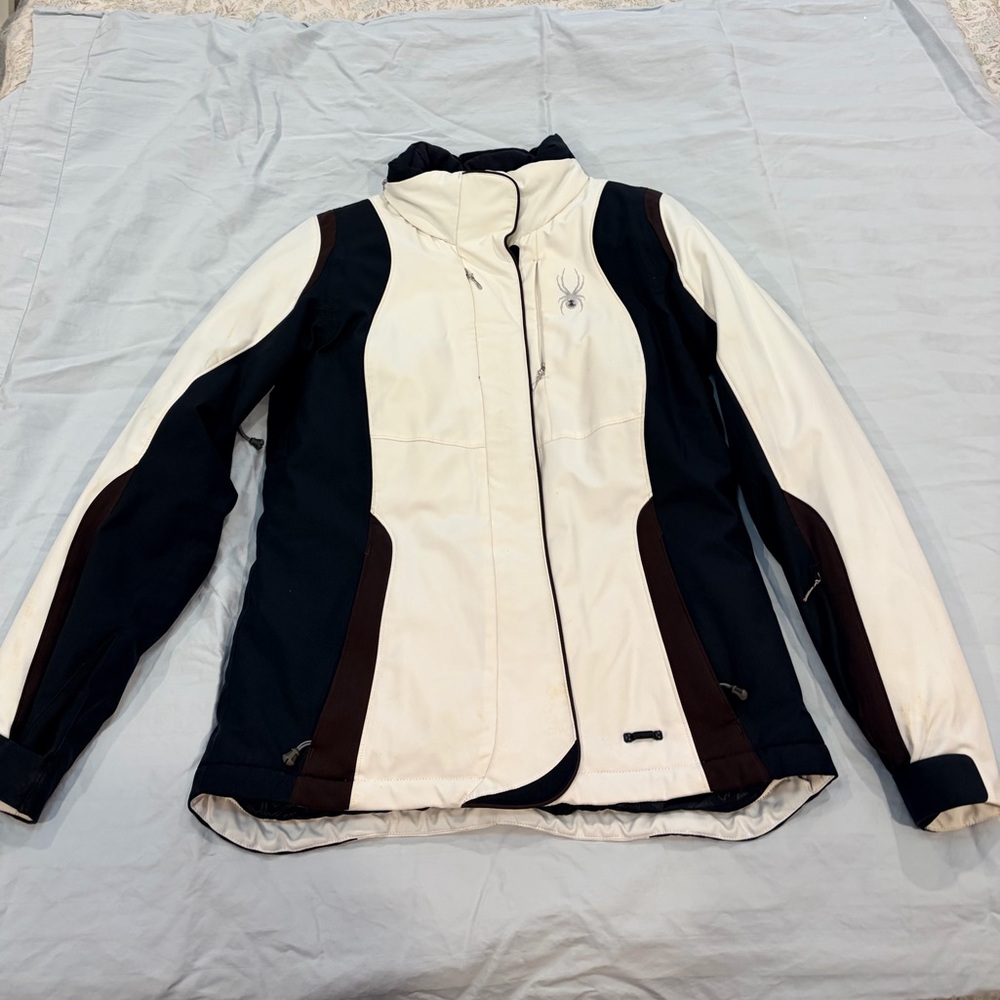 Spyder White and Black Ski Jacket